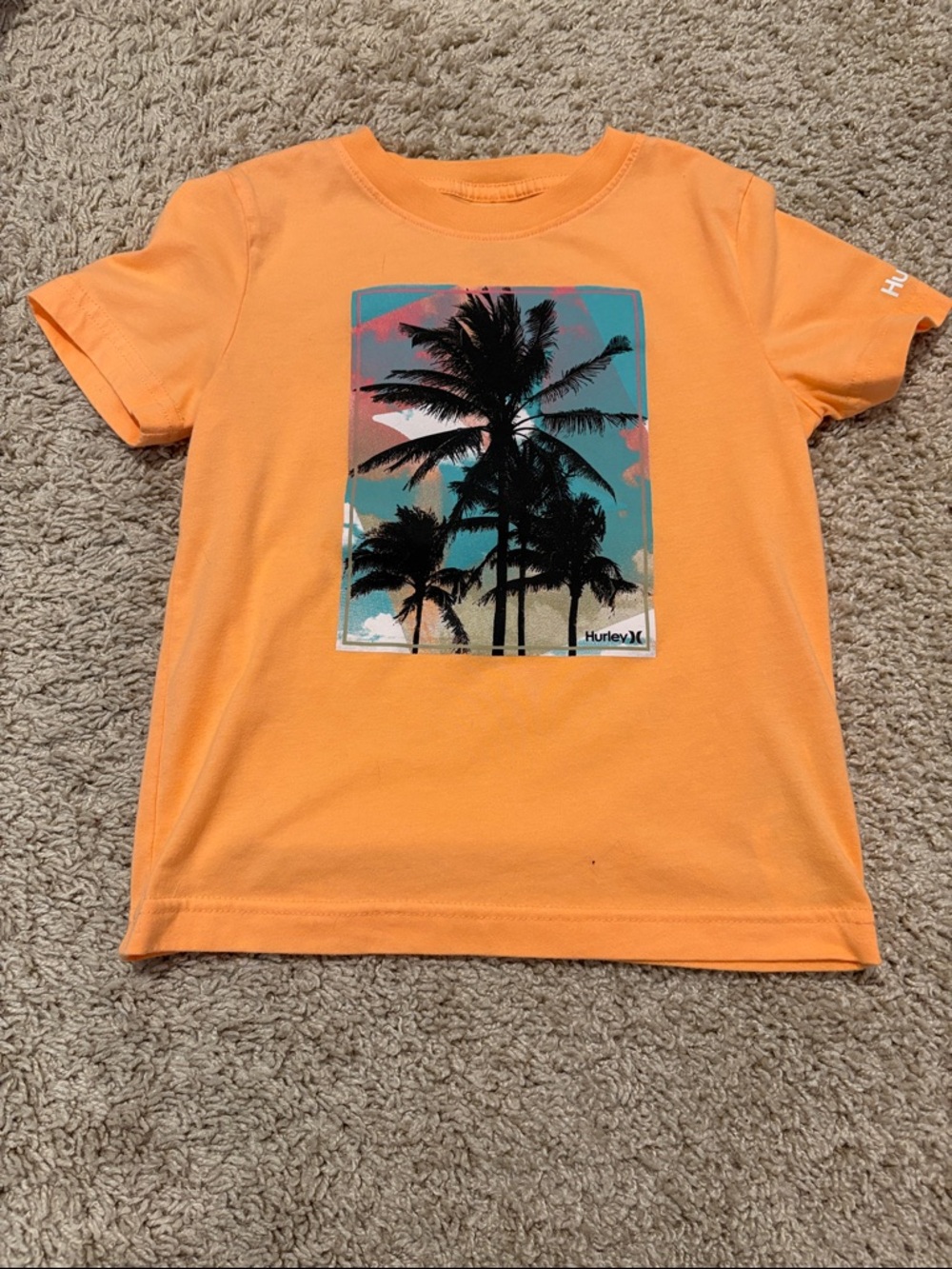 Hurley Kids pale Orange Palm Graphic Tee